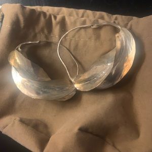 African silver hoop earrings hand made